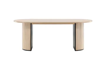 Bianca Spisebord 200 cm Ovalt - Beige - Møbler - Bord - Spisebord & kjøkkenbord