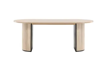 Bianca Spisebord 200 cm Ovalt - Beige - Møbler - Bord - Spisebord & kjøkkenbord