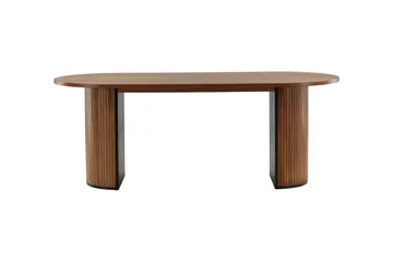 Bianca Spisebord 200 cm Ovalt - Valnøttsbrun - Møbler - Bord - Spisebord & kjøkkenbord
