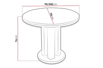 Blumea Spisebord 90x90x76 cm - Tre/Natur - Møbler - Bord - Spisebord & kjøkkenbord