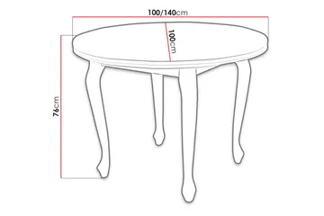 Boletus Spisebord 100x100x78 cm - Eik - Møbler - Bord - Spisebord & kjøkkenbord