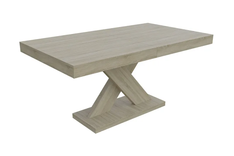 Bombax Uttrekkbart Rektangulært Spisebord 160–210 cm i Tre med Eketreutseende, Beige