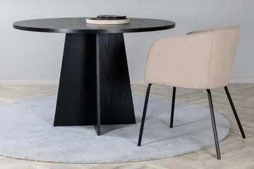 Bootcut Spisebord 110 cm Rundt - Sort - Møbler - Bord - Spisebord & kjøkkenbord