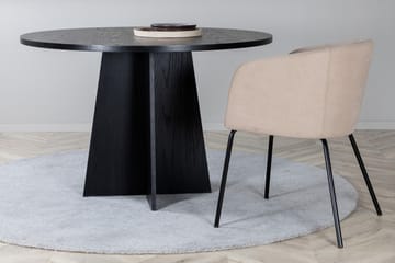 Bootcut Spisebord 110 cm Rundt - Sort - Møbler - Bord - Spisebord & kjøkkenbord