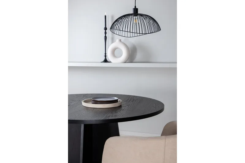 Bootcut Spisebord 110 cm Rundt - Sort - Møbler - Bord - Spisebord & kjøkkenbord