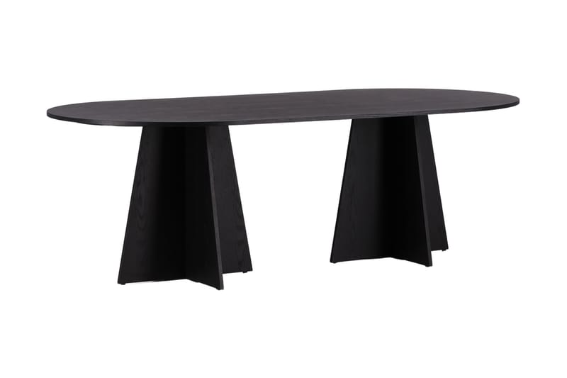 Bootcut Spisebord 230x115x75 cm Oval - Sort - Møbler - Bord - Spisebord & kjøkkenbord