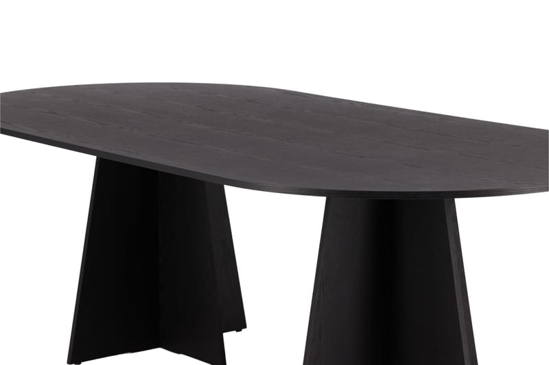 Bootcut Spisebord 230x115x75 cm Oval - Sort - Møbler - Bord - Spisebord & kjøkkenbord