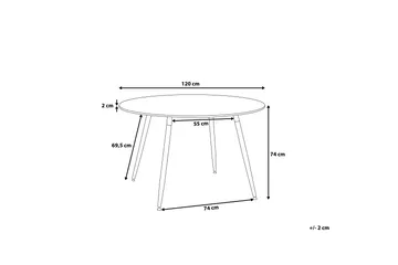 Bovio Spisebord 120 cm - Svart - Møbler - Bord - Spisebord & kjøkkenbord
