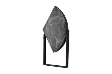 Buluca Rundt Spisebord 100 cm i Tre med Marmor- og Metallutseende - Mørkegrå - Møbler - Bord - Spisebord & kjøkkenbord