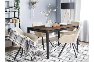 Cedar Rektangulært Spisebord 135 cm i Tre med Valnøttutseende - Mørkebrun - Møbler - Bord - Spisebord & kjøkkenbord