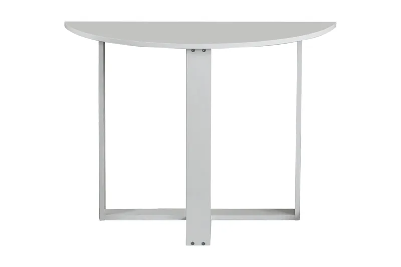 Comfortale Halvrunt Spisebord 106 cm i Tre, Hvit