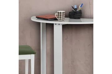 Comfortale Halvrunt Spisebord 106 cm i Tre - Hvit - Møbler - Bord - Spisebord & kjøkkenbord
