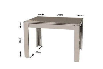 Comfortale Rektangulært Spisebord 120 cm i Tre med Eikeutseende - Brun - Møbler - Bord - Spisebord & kjøkkenbord