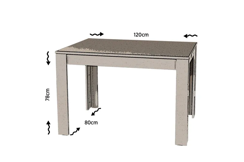 Comfortale Rektangulært Spisebord 120 cm i Tre med Eikeutseende - Brun - Møbler - Bord - Spisebord & kjøkkenbord