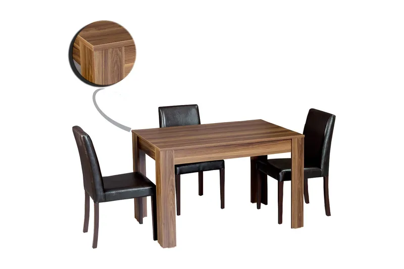 Comfortale Rektangulært Spisebord 120 cm i Tre med Eikeutseende - Brun - Møbler - Bord - Spisebord & kjøkkenbord