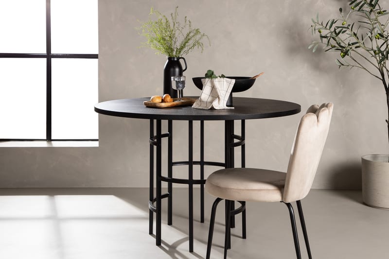 Copenhagen Spisebord 115 cm Rundt - Sort - Møbler - Bord - Spisebord & kjøkkenbord