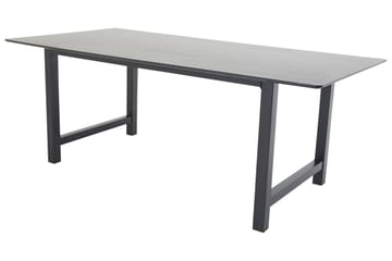 Count Stort Rektangulært Spisebord 220 cm med Mørkt Tre- og Metallutseende - Svart - Møbler - Bord - Spisebord & kjøkkenbord