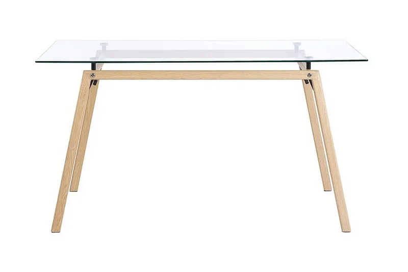 Demba Spisebord 140 cm, Gjennomsiktig /Lyst tre