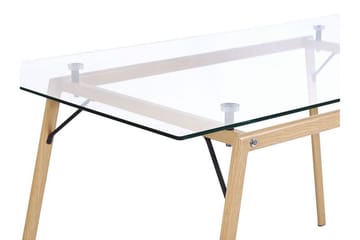 Demba Spisebord 140 cm - Gjennomsiktig /Lyst tre - Møbler - Bord - Spisebord & kjøkkenbord