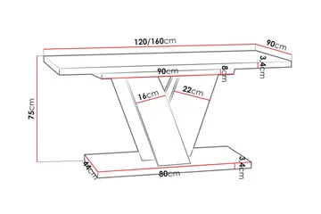 Denogal Matbord 90 cm Black - Møbler - Bord - Spisebord & kjøkkenbord