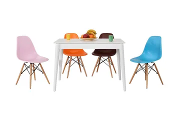 Dining Table Hvit - Hvit - Møbler - Bord - Spisebord & kjøkkenbord