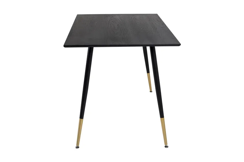 Dipp Rektangulært Spisebord 120 cm med Valnøtt- og Metallutseende - Svart - Møbler - Bord - Spisebord & kjøkkenbord