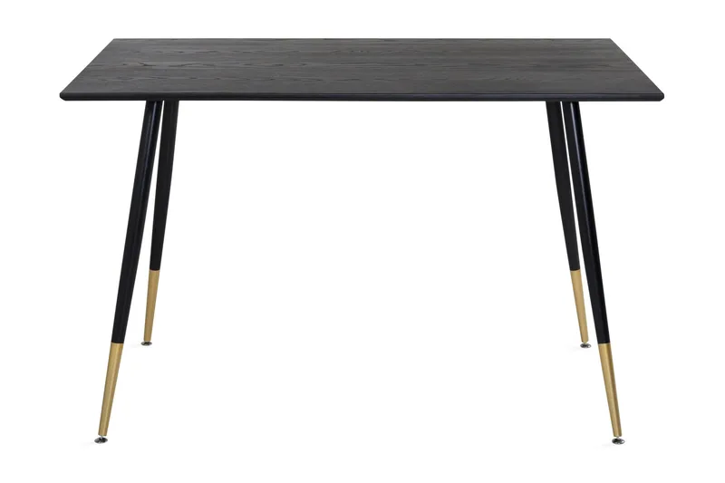 Dipp Rektangulært Spisebord 120 cm med Valnøtt- og Metallutseende, Svart