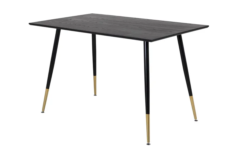 Dipp Rektangulært Spisebord 120 cm med Valnøtt- og Metallutseende - Svart - Møbler - Bord - Spisebord & kjøkkenbord