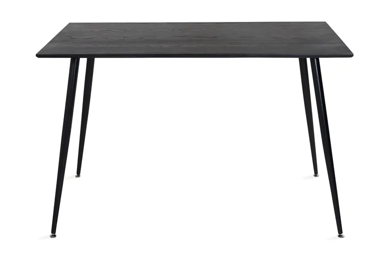 Dipp Rektangulært Spisebord 180 cm med Valnøtt- og Metalllook, Svart
