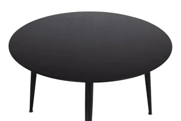 Dipp Rundt Spisebord 115 cm i Tre med Mørkt Tre- og Metallutseende - Svart - Møbler - Bord - Spisebord & kjøkkenbord