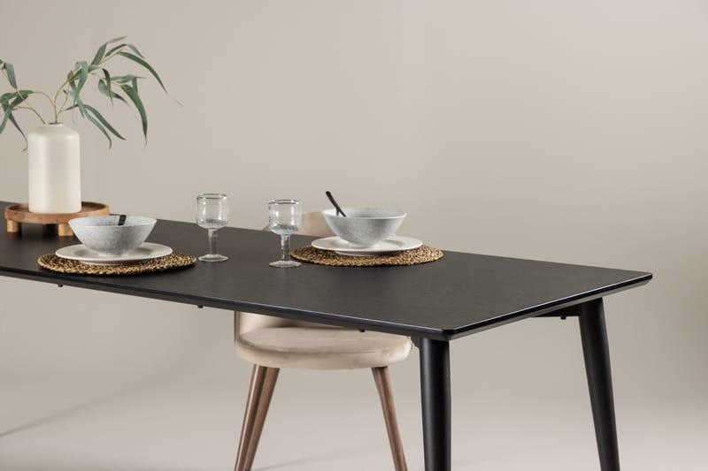 Ellis Stort Rektangulært Spisebord 230 cm med Metallutseende - Svart - Møbler - Bord - Spisebord & kjøkkenbord