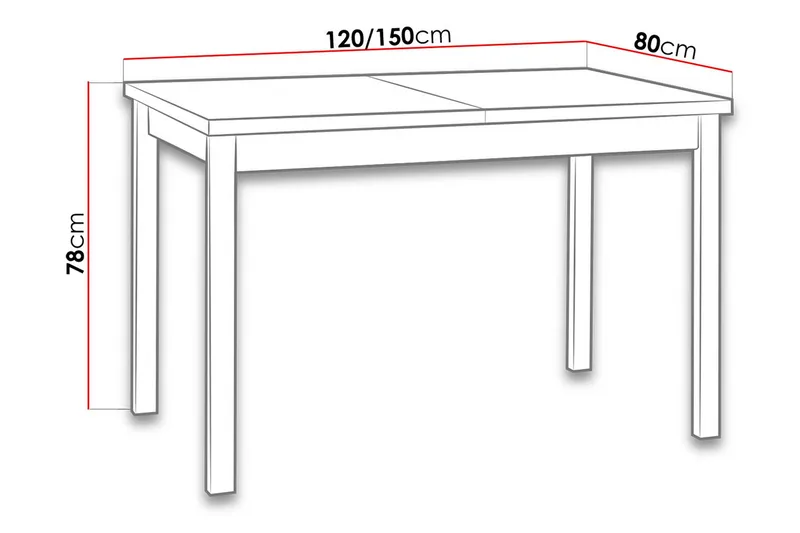 Ericka Spisebord - Hvit/Svart - Møbler - Bord - Spisebord & kjøkkenbord