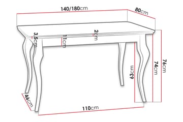 Ersholn Spisebord - Hvit - Møbler - Bord - Spisebord & kjøkkenbord