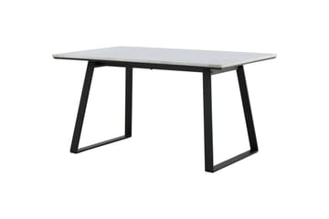 Estelle Rektangulært Spisebord 140 cm med Marmorplate og Metallutseende - Hvit - Møbler - Bord - Spisebord & kjøkkenbord