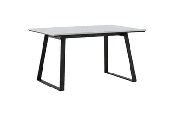 Estelle Rektangulært Spisebord 140 cm med Marmorplate og Metallutseende - Hvit - Møbler - Bord - Spisebord & kjøkkenbord