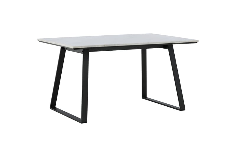 Estelle Rektangulært Spisebord 140 cm med Marmorplate og Metallutseende - Hvit - Møbler - Bord - Spisebord & kjøkkenbord