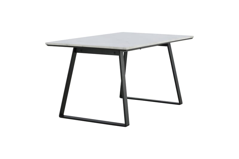 Estelle Rektangulært Spisebord 140 cm med Marmorplate og Metallutseende - Hvit - Møbler - Bord - Spisebord & kjøkkenbord