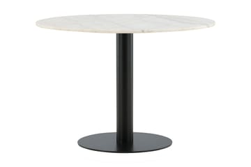 Estelle Spisebord 106 cm Rundt Marmor - Hvit/Svart - Møbler - Bord - Spisebord & kjøkkenbord