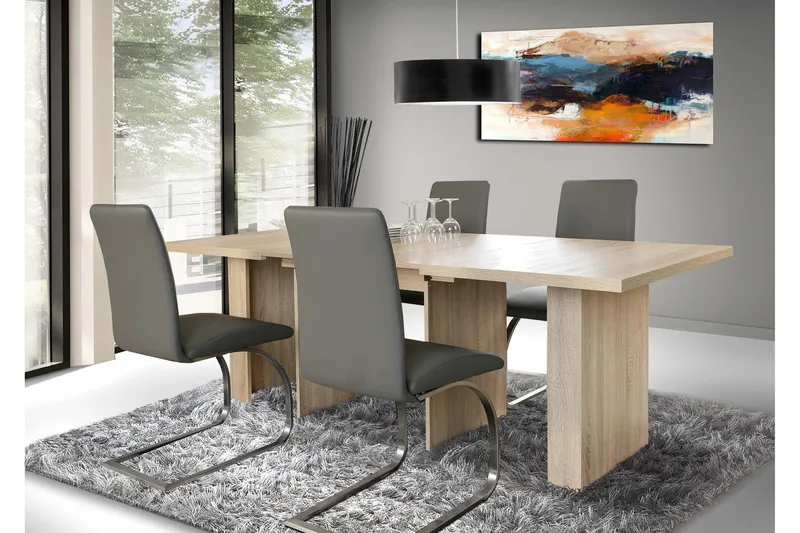 Ethelyne Utrekkbart Rektangulært Spisebord 140 cm i Eik - Brun - Møbler - Bord - Spisebord & kjøkkenbord