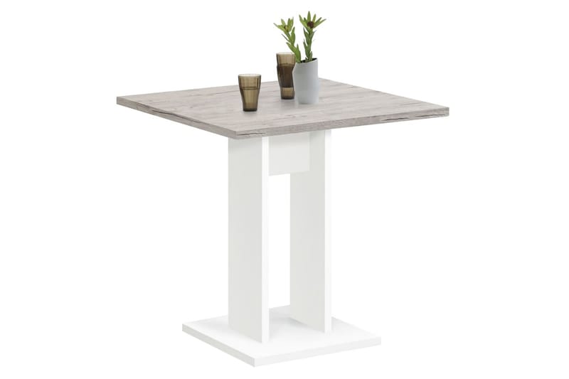 FMD Spisebord 70 cm sandfarget eik og hvit - Spisebord & kjøkkenbord