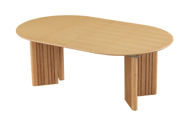Forlengningsbart Rundt Spisebord Damiene 120/200 cm - Natur - Spisebord & kjøkkenbord