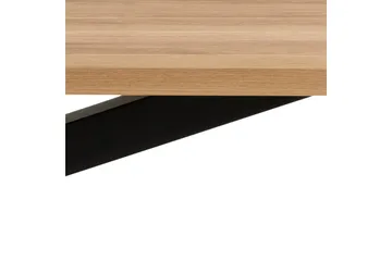Ganesh Stort Rektangulært Spisebord 220 cm med Tre- og Eikeutseende - Svart|Beige - Møbler - Bord - Spisebord & kjøkkenbord