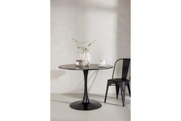 Glade Spisebord 100x74 cm Rundt - Sort - Møbler - Bord - Spisebord & kjøkkenbord