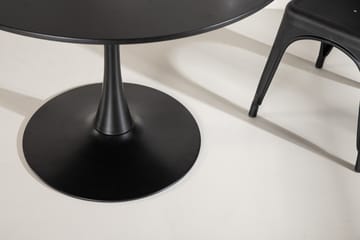 Glade Spisebord 100x74 cm Rundt - Sort - Møbler - Bord - Spisebord & kjøkkenbord