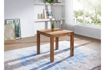 Gliwski Lite Kvadratisk Spisebord 80 cm i Massivt Tre med Rosentreutseende - Brun - Møbler - Bord - Spisebord & kjøkkenbord