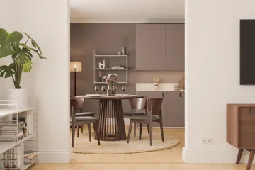 Gontas Rundt Spisebord 120 cm for 4 personer Kjøkkenbord i tre - Valnøtt - Møbler - Bord - Spisebord & kjøkkenbord