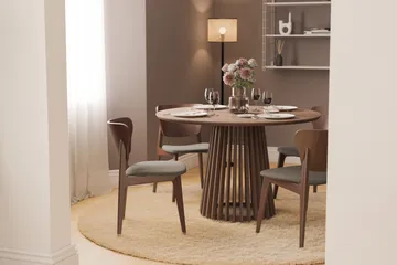 Gontas Rundt Spisebord 120 cm for 4 personer Kjøkkenbord i tre - Valnøtt - Møbler - Bord - Spisebord & kjøkkenbord