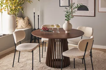 Gontas Rundt Spisebord 120 cm for 4 personer Kjøkkenbord i tre - Valnøtt - Møbler - Bord - Spisebord & kjøkkenbord