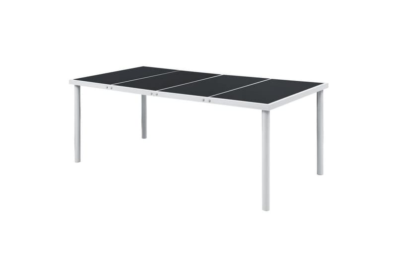 Hagebord 190x90x74 cm svart stål - Svart - Spisebord & kjøkkenbord