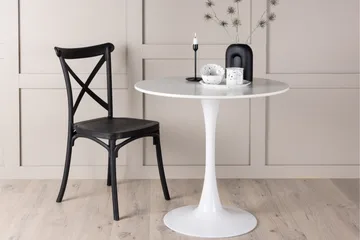 Hamden Lite Rundt Spisebord 80 cm i Malt MDF - Hvit - Møbler - Bord - Spisebord & kjøkkenbord